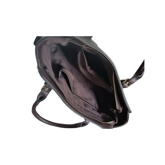 Brown Faux Leather Tote Bag - Picture 3 of 4